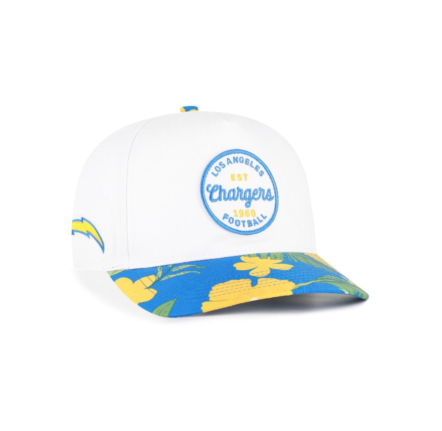 Men's White/Powder Blue Los Angeles Chargers Beach Side Hitch Adjustable Hat