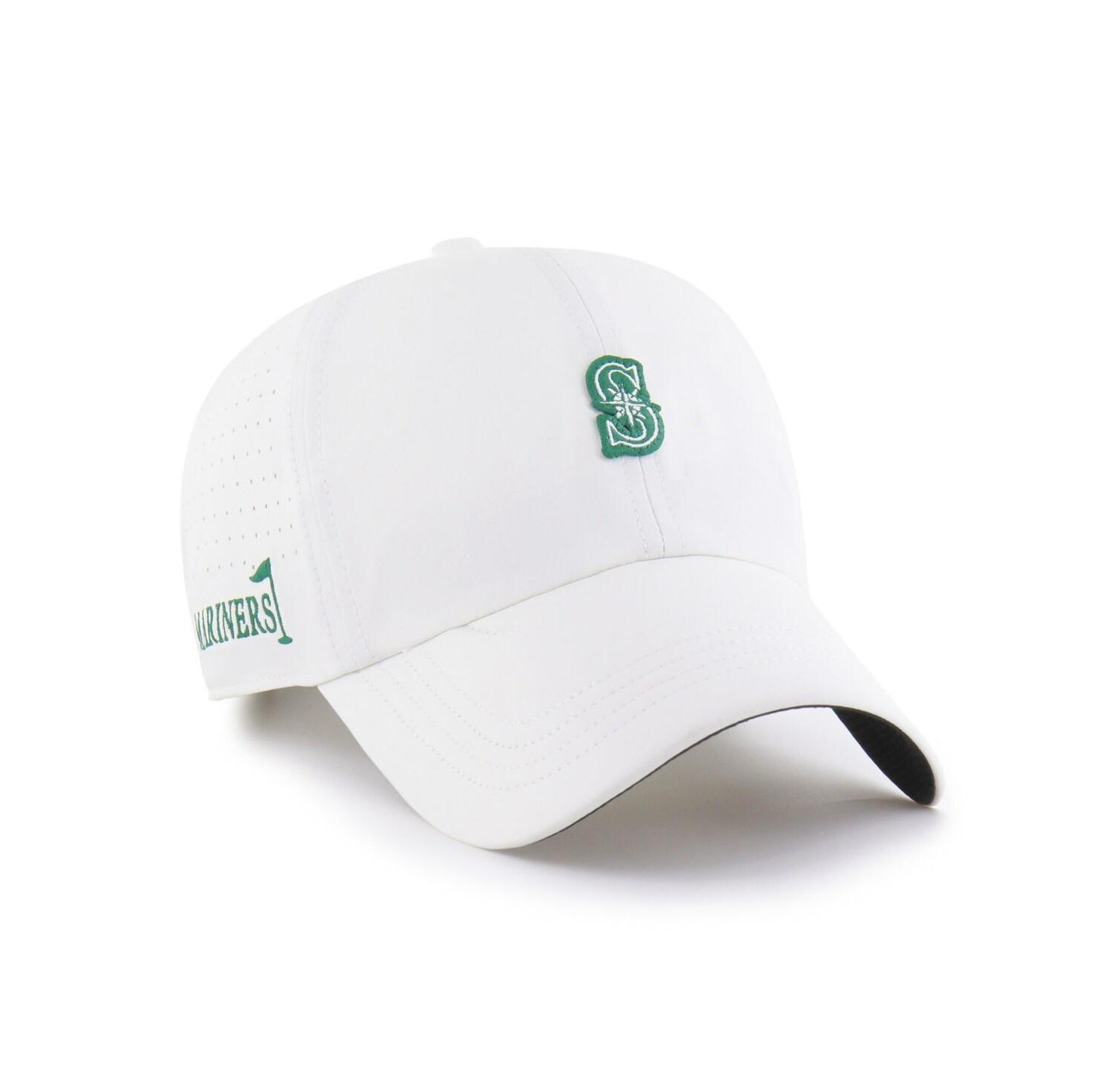 Men's White Seattle Mariners Elevated Greens Clean Up Adjustable Hat