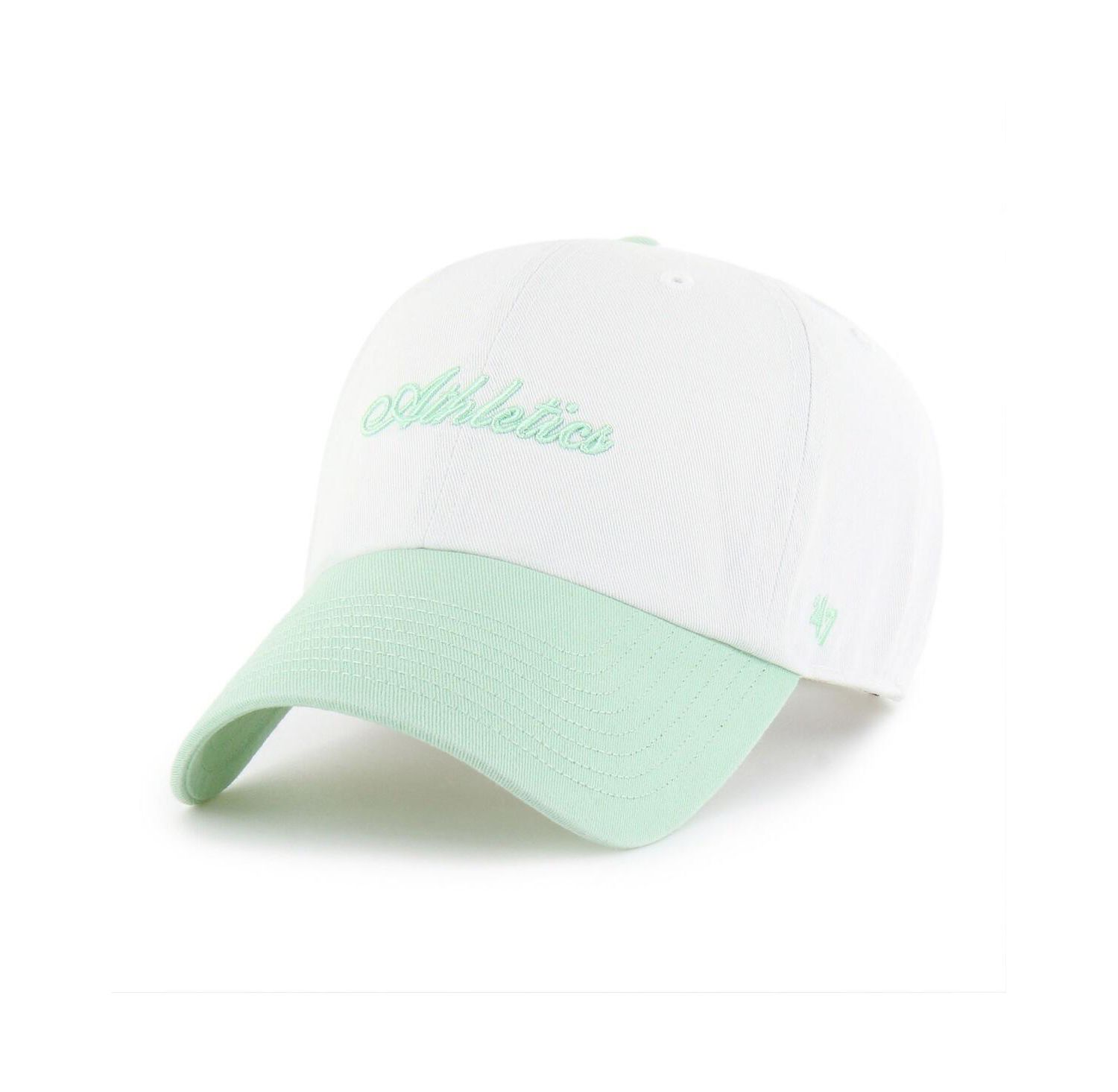Women's White/Green Athletics Gelato Two-Tone Clean Up Adjustable Hat