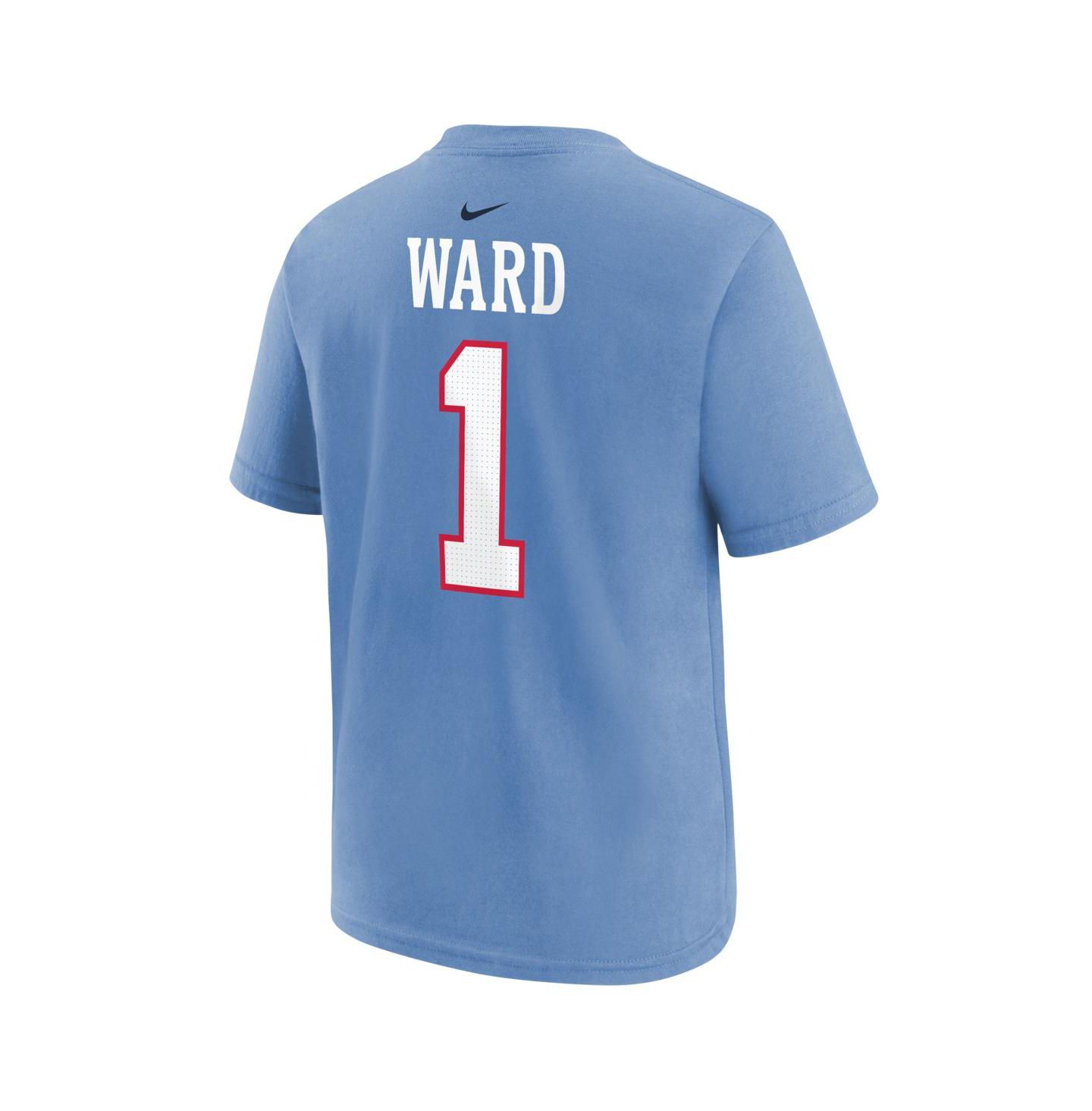 Детская футболка Nike Cameron Ward Light Blue Tennessee Titans Name & Number — фото 3