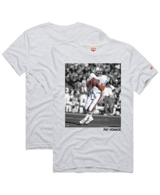 Men's and Women's Dan Marino Ash Miami Dolphins Pay Homage Tri-Blend T-Shirt