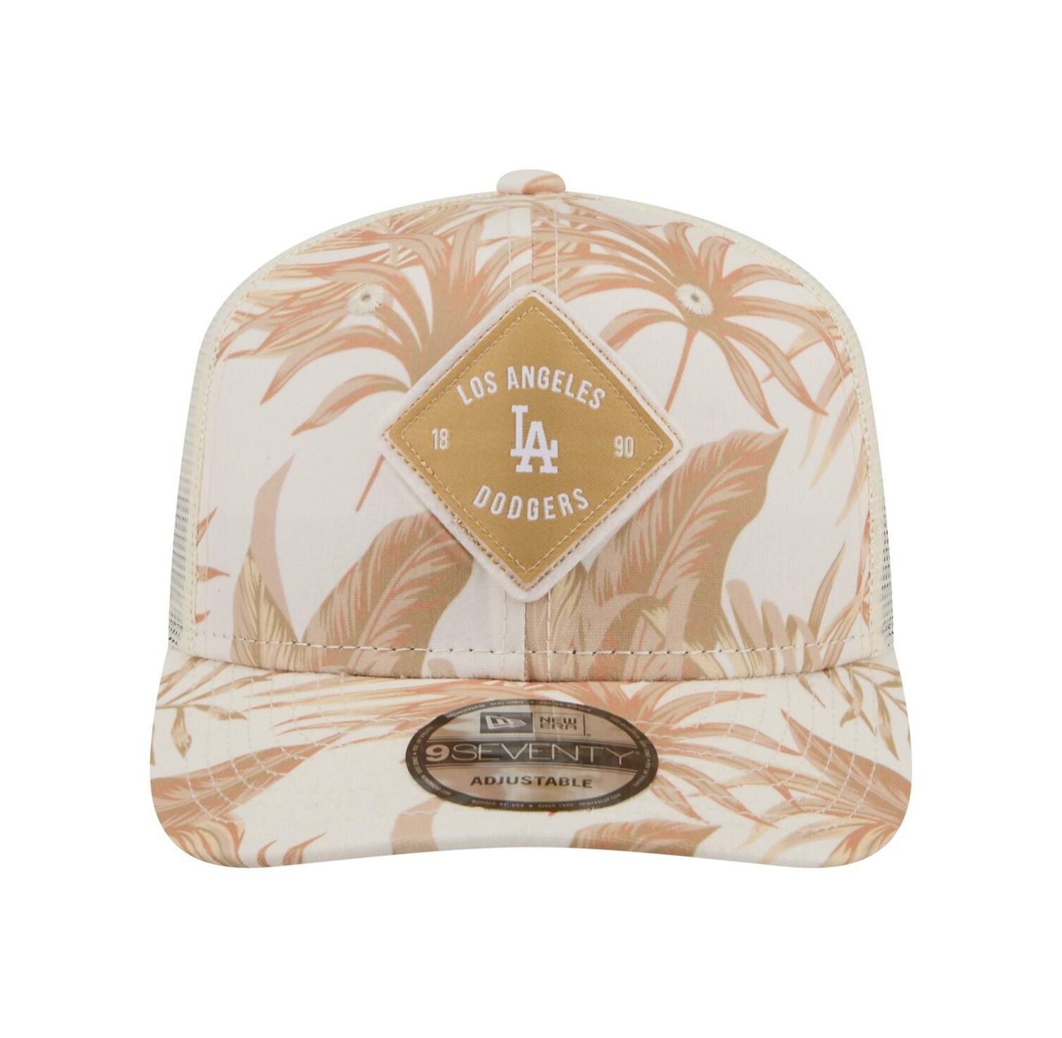 Men's Tan Los Angeles Dodgers Tonal Palm 9SEVENTY Adjustable Trucker Hat