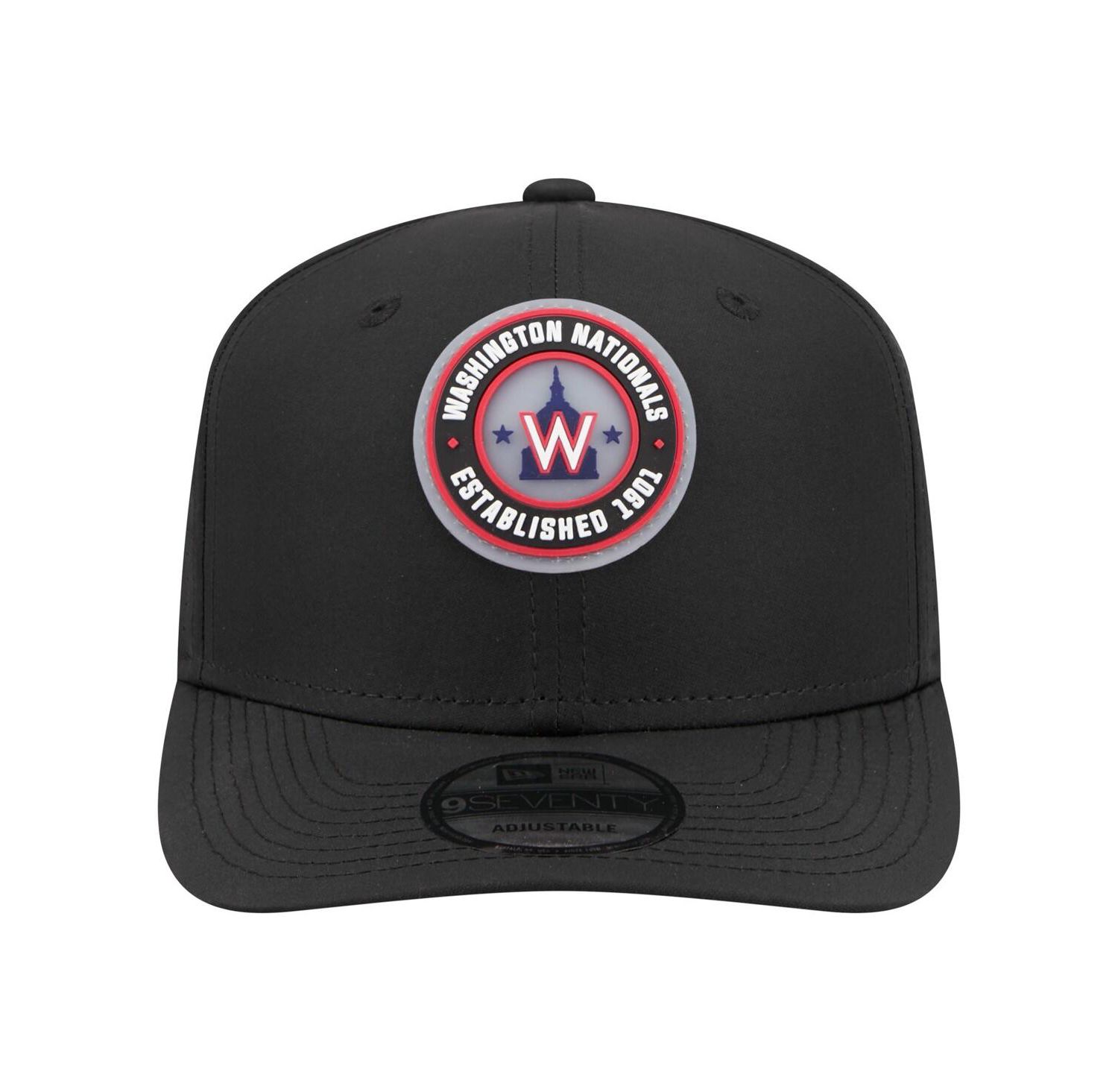 Men's Black Washington Nationals Circle 9SEVENTY Adjustable Hat