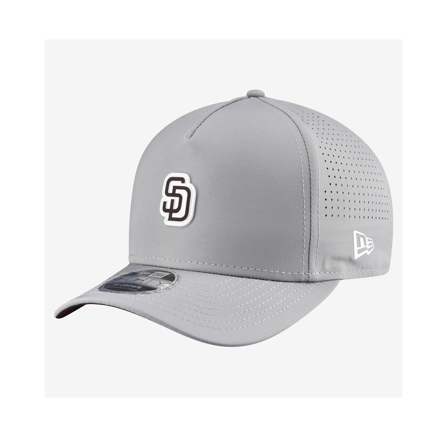 Men's Gray San Diego Padres Micro Logo 9FORTY M-Crown A-Frame Adjustable Hat