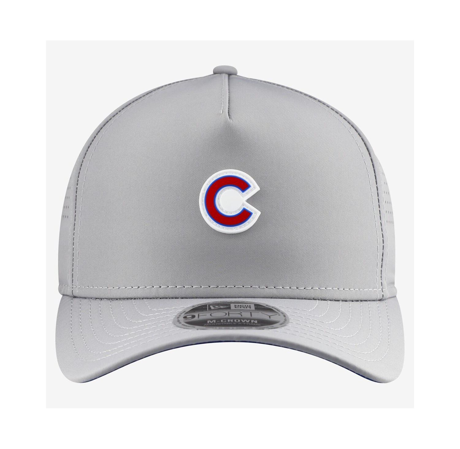 Men's Gray Chicago Cubs Micro Logo 9FORTY M-Crown A-Frame Adjustable Hat