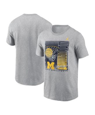Men's Heather Gray Michigan Wolverines Basketball Refresh T-Shirt