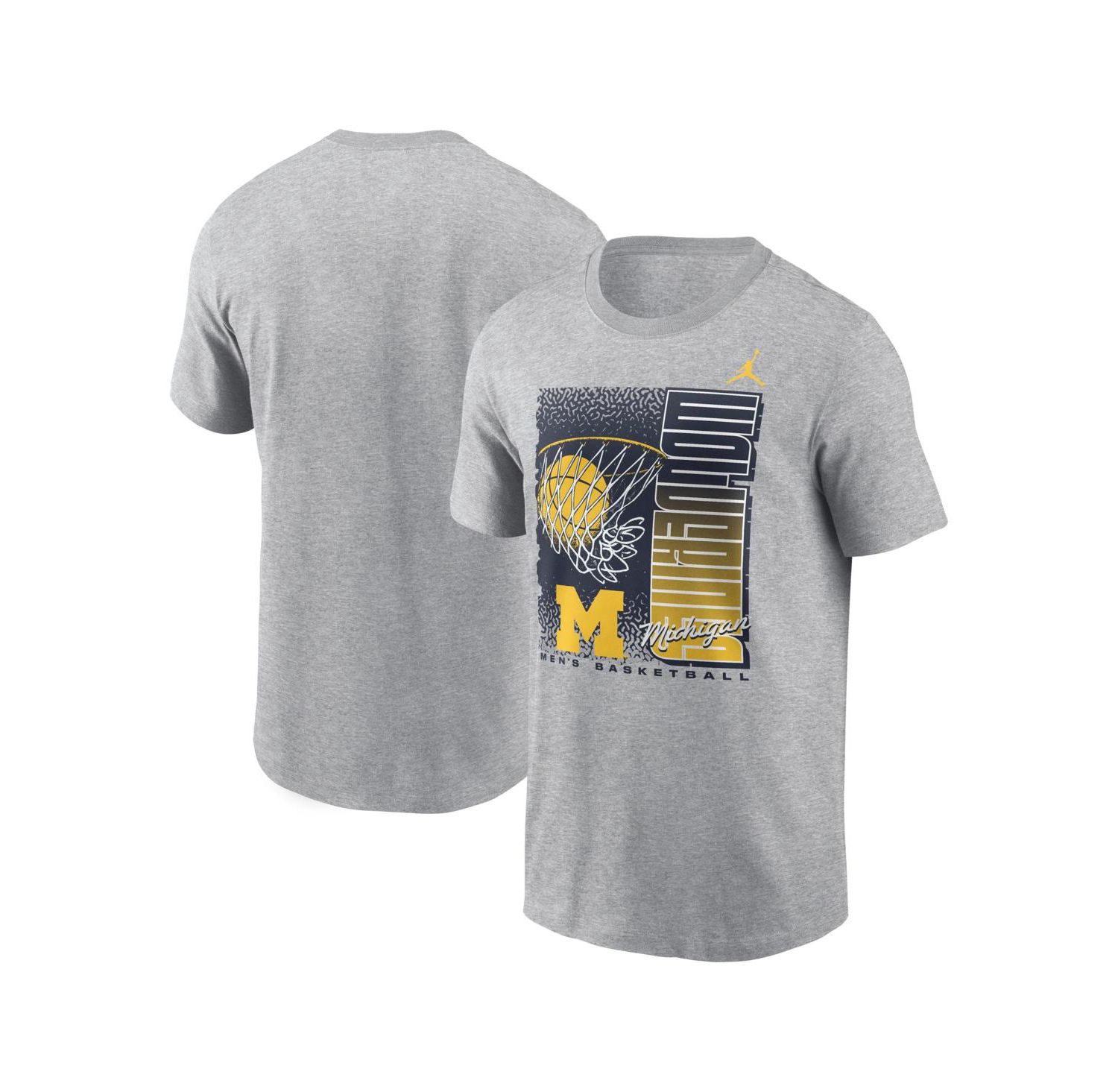 Men's Heather Gray Michigan Wolverines Basketball Refresh T-Shirt