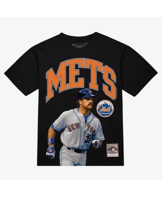 Mitchell & Ness Men's Mike Piazza Black New York Mets Photo Arch Player Graphic T-Shirt