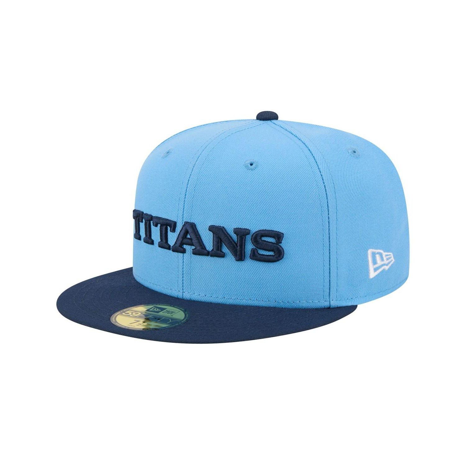 Men's Light Blue/Navy Tennessee Titans Wordmark 59FIFTY Fitted Hat