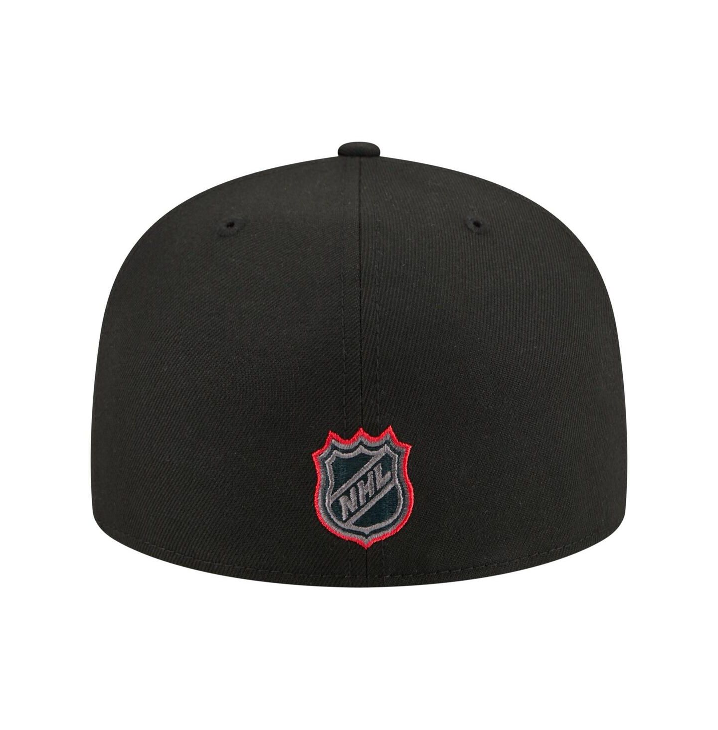 Мужская кепка New Era Black Chicago Blackhawks Color Pop 59FIFTY Fitted Hat — фото 4