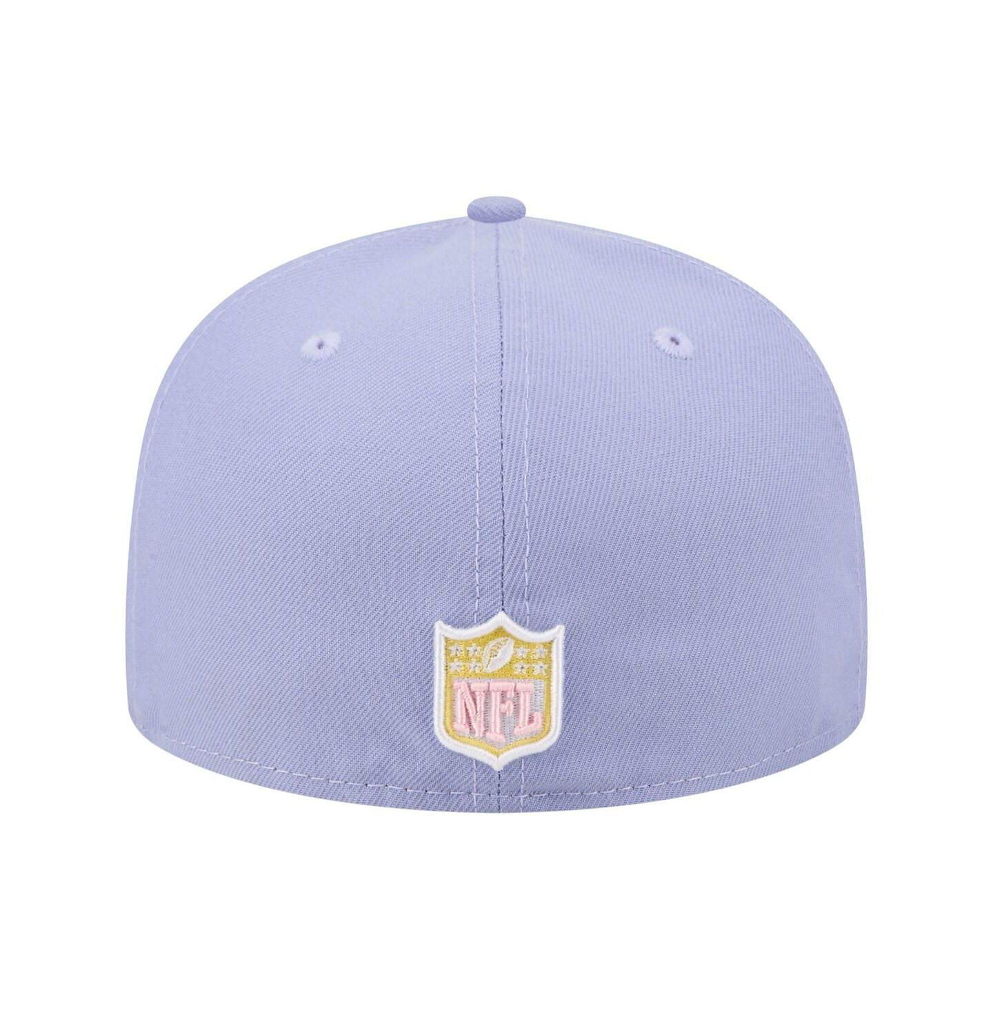 Мужская бейсболка New Era Buffalo Bills Lavender Bloom 59FIFTY Fitted, Light Purple — фото 4
