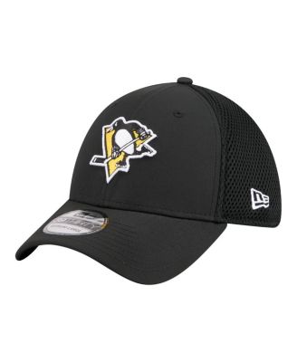 Men's Black Pittsburgh Penguins Logo 39THIRTY Flex Hat