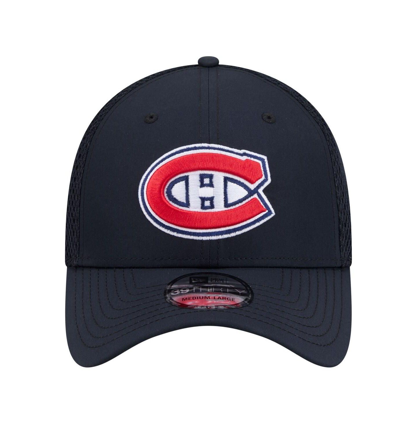 Мужская кепка New Era Navy Montreal Canadiens Logo 39THIRTY Flex Hat — фото 2