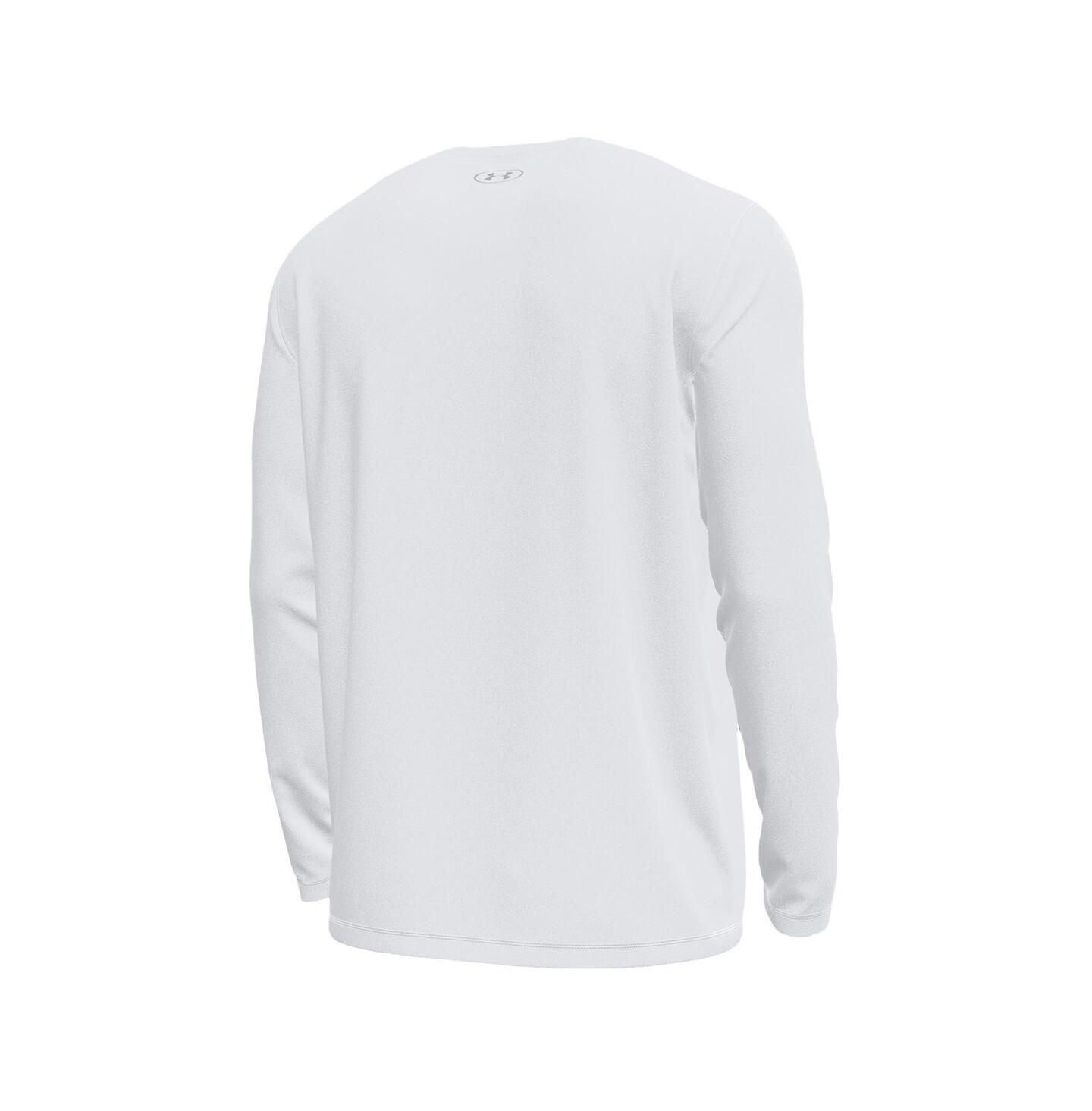 Мужская футболка Under Armour White Notre Dame Fighting Irish Basketball Leprechaun Tech Stretch Long Sleeve — фото 3
