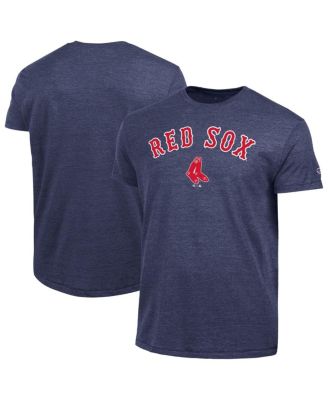 Men's Navy Boston Red Sox Cooperstown Wordmark Lockup Tri-Blend T-Shirt