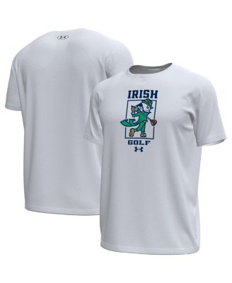 Men's White Notre Dame Fighting Irish Golf Leprechaun Tech Stretch T-Shirt