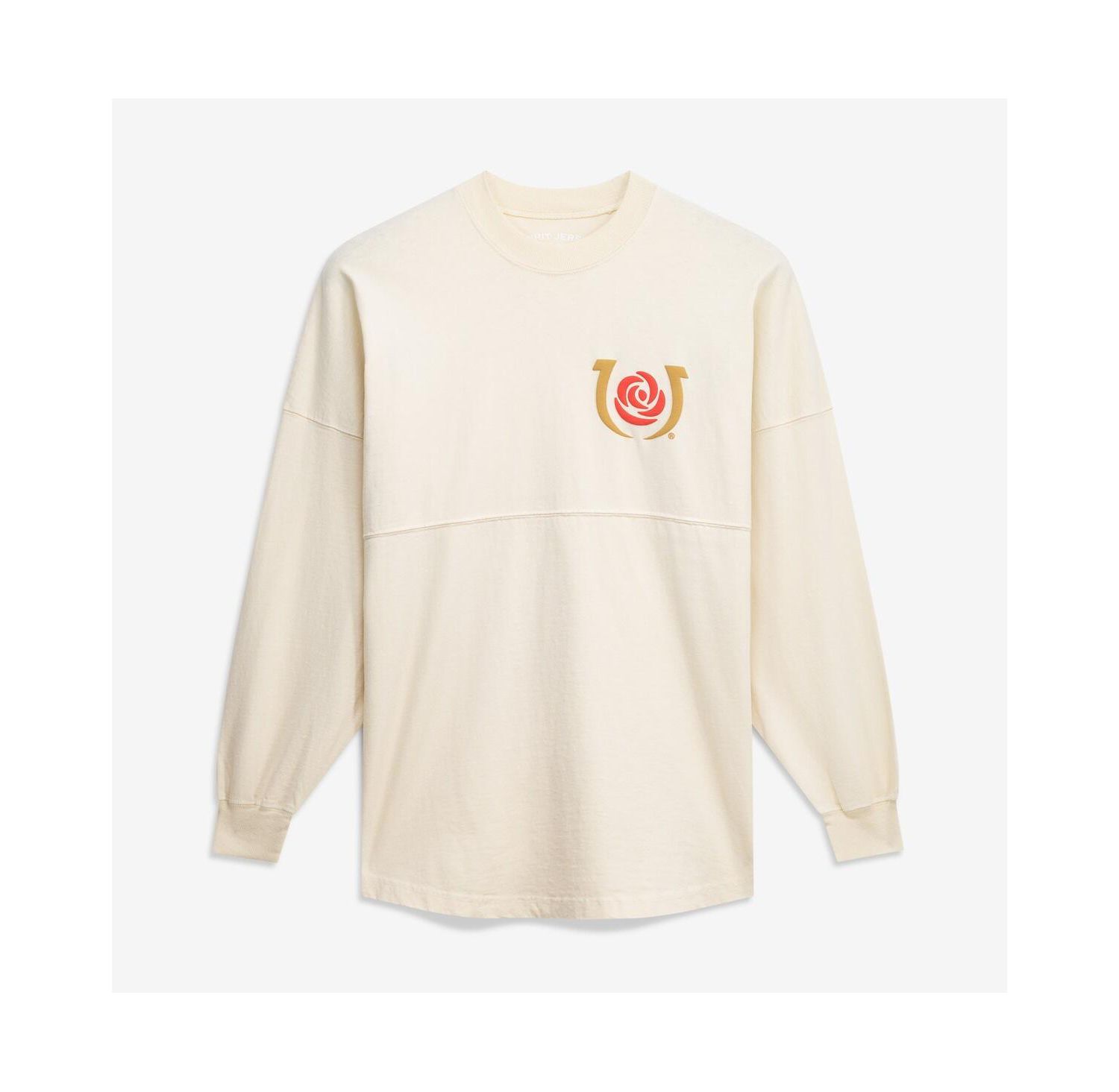 Men's Cream Kentucky Derby Oversized Original Long Sleeve T-Shirt