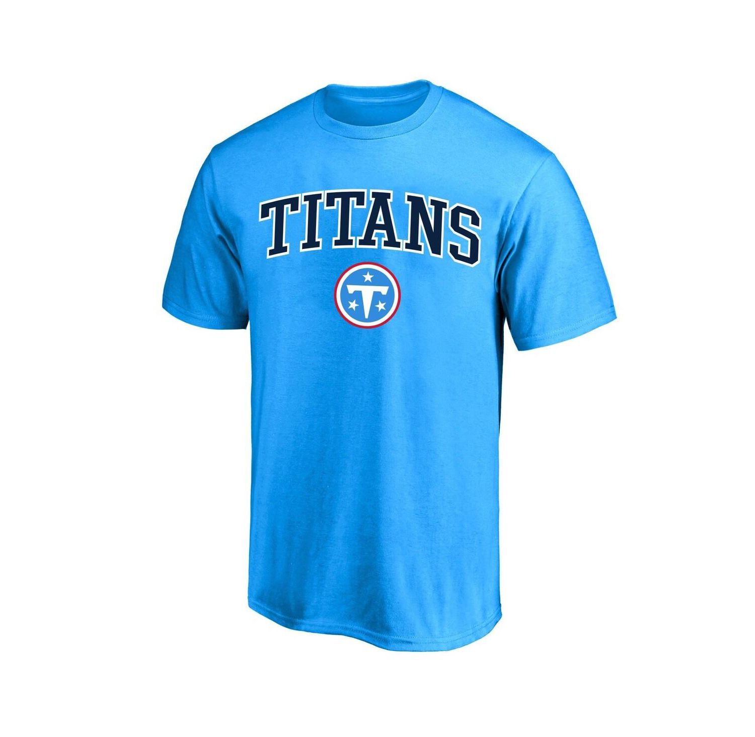 Men's Light Blue Tennessee Titans Big & Tall Arch Over Logo T-Shirt