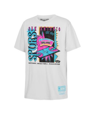 Big Boys and Girls White San Antonio Spurs Neon Court Shock T-Shirt