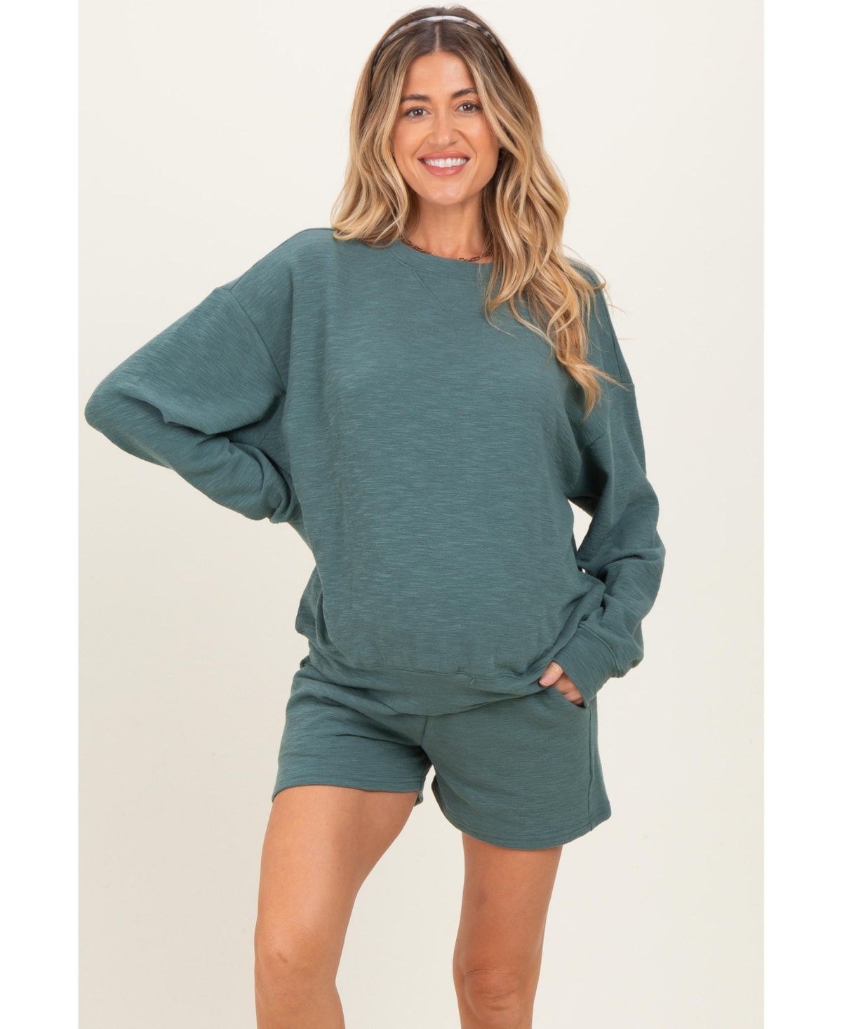 Pinkblush Maternity Jade Pullover and Shorts Set