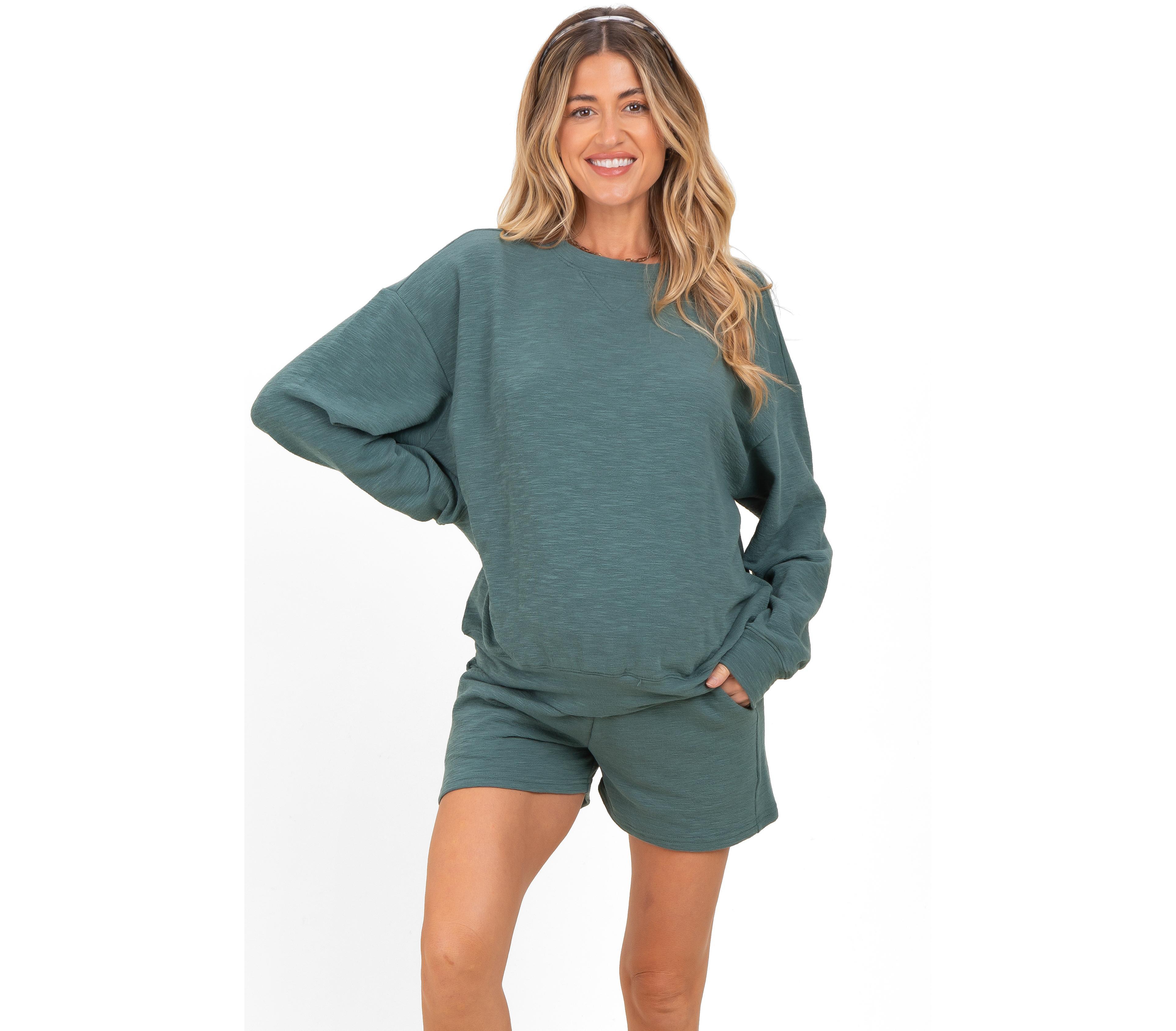 Pinkblush Women's Mocha Pullover and Shorts Set