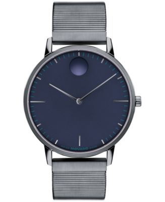 MOVAD クォーツ Movado Unisex Movado Face Swiss Quartz Ionic Plated Gray Steel