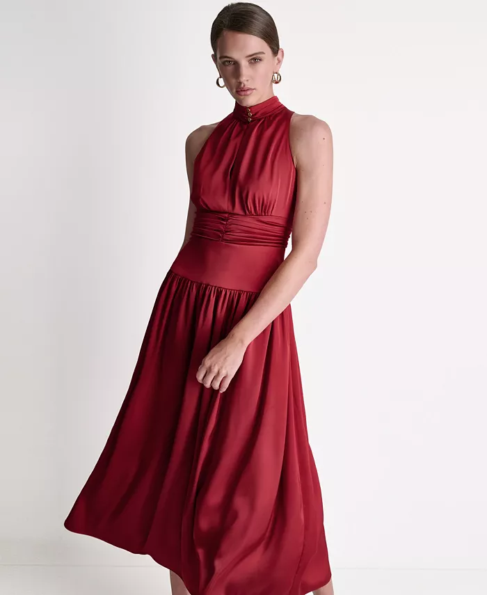 Women's Mock Neck Maxi Dress - thumbnail 3