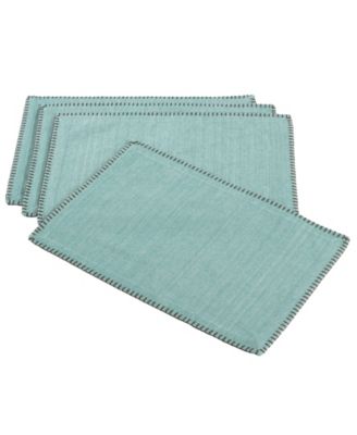 Whip Stitched Design Placemats, Set of 4