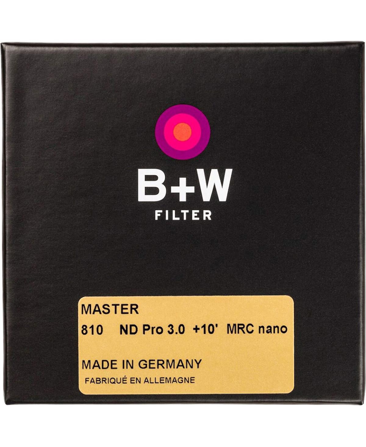 B + W 95mm Master 810M Nd 3.0 10-Stop Mrc Nano Neutral Density Filter