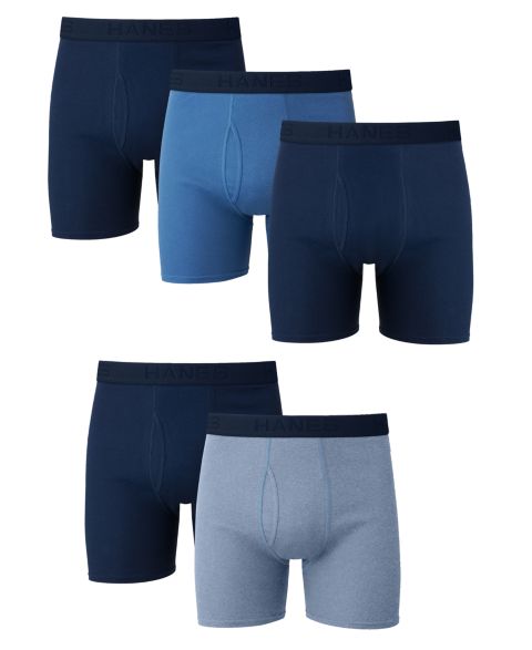 Трусы-боксеры Ultimate для мужчин, стрейч, 5 шт. — Hanes, цвет: Серый