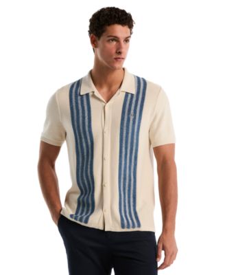 Men's Plush Vertical Stripe Shirt