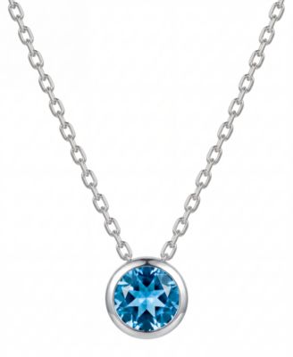 Garnet (1 ct. t.w.) Pendant Necklace in Sterling Silver (Also Available in Amethyst, Blue Topaz, Citrine, & Peridot)