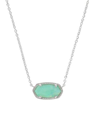 Kendra Scott 14K Gold Plated Elisa Pendant Necklace - Silver Mint