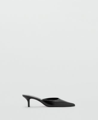 Women's Pointed-Toe Leather Heeled Shoes