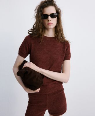 Women's Short-Sleeved Knitted Sweater