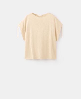 Women's Short-Sleeved Fine-Knit Sweater