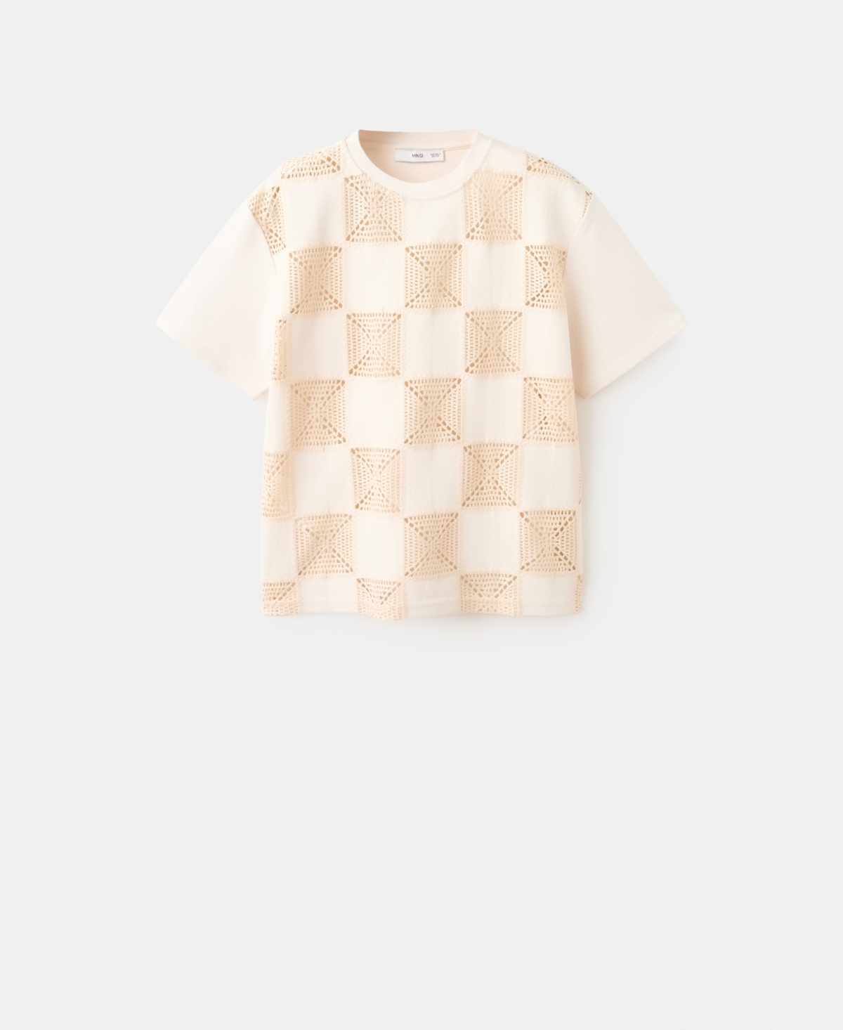 Mango Women's Printed Crocheted T-Shirt
