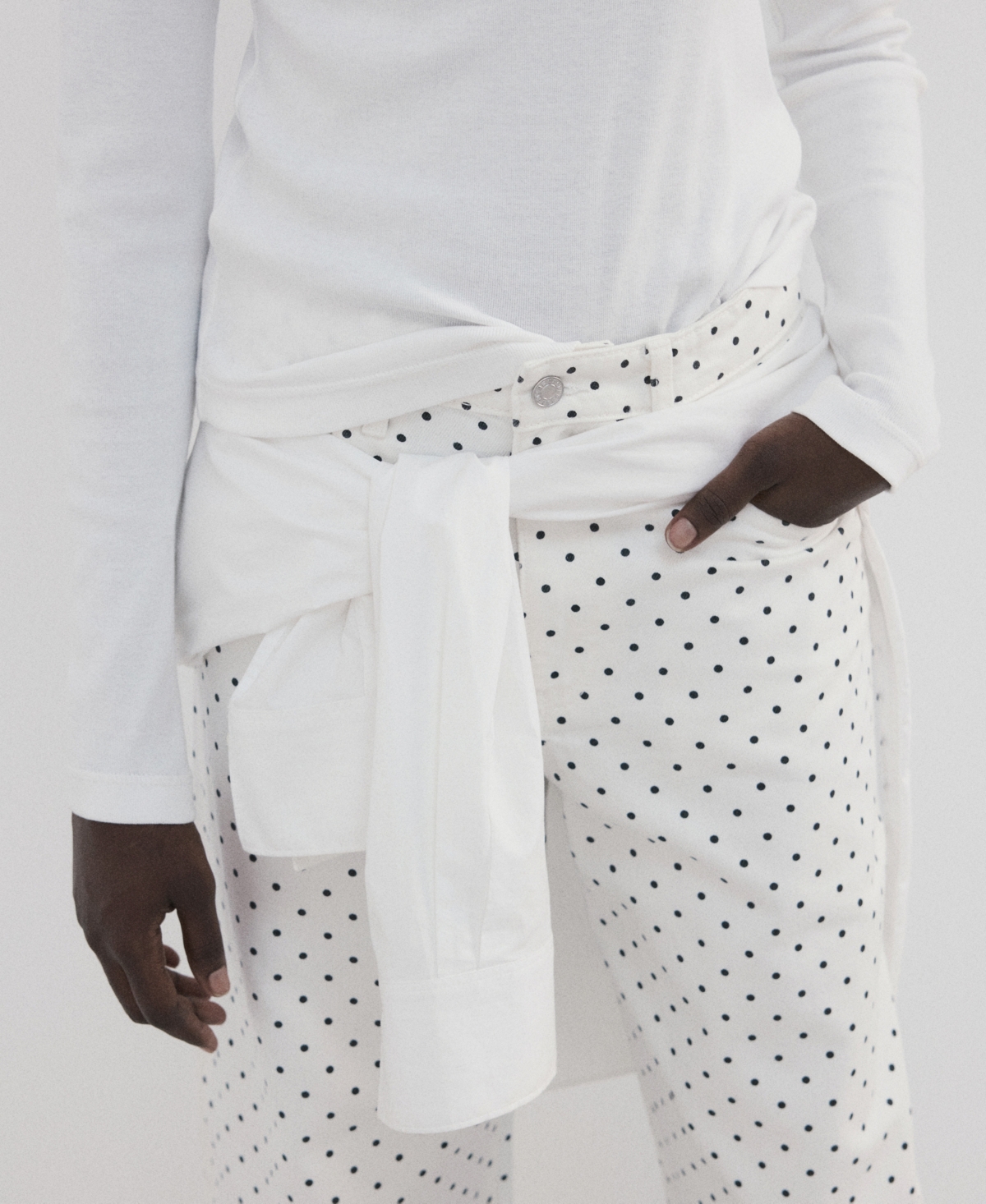 Mango Women's Polka Dot Balloon Jeans