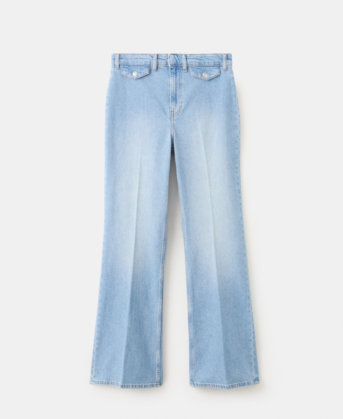 Mango Women's Pockets Wide-Leg Mid-Rise Jeans