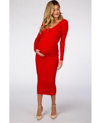 Women's V-Neck Long Sleeve Fitted Maxi Dress