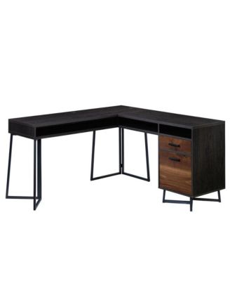 Canton Lane L Desk, Brew Oak finish