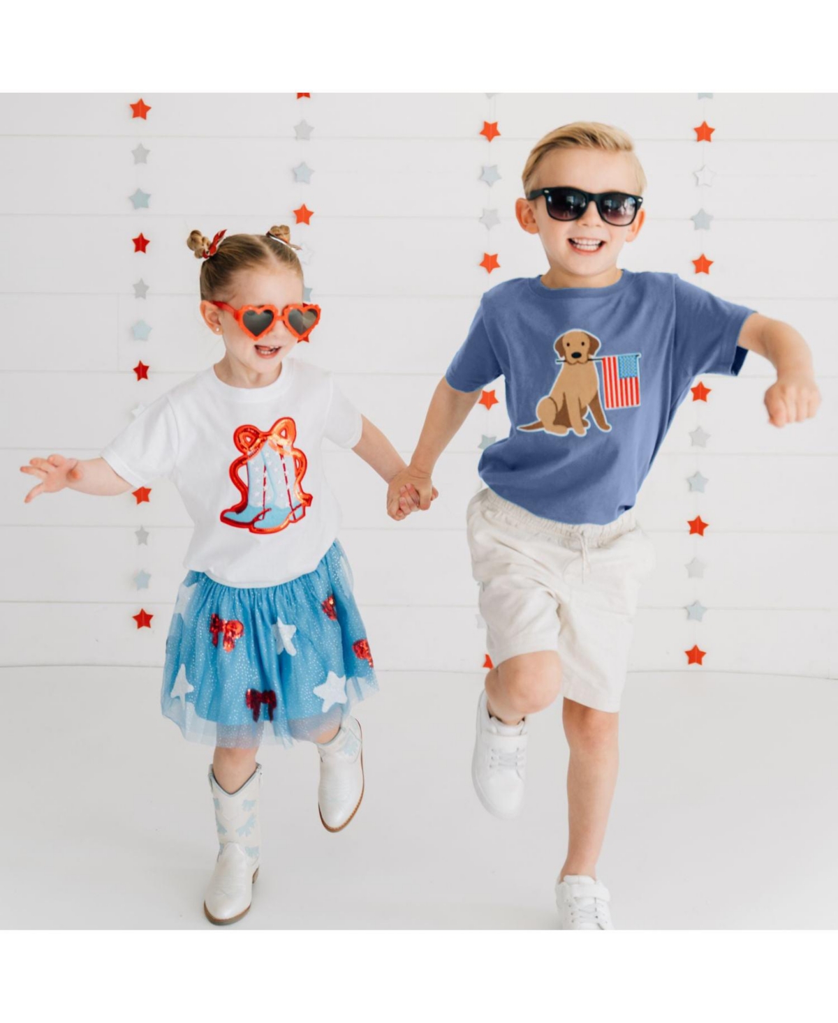 Sweet Wink Baby Boys Patriotic Pup Patch Short Sleeve T-Shirt
