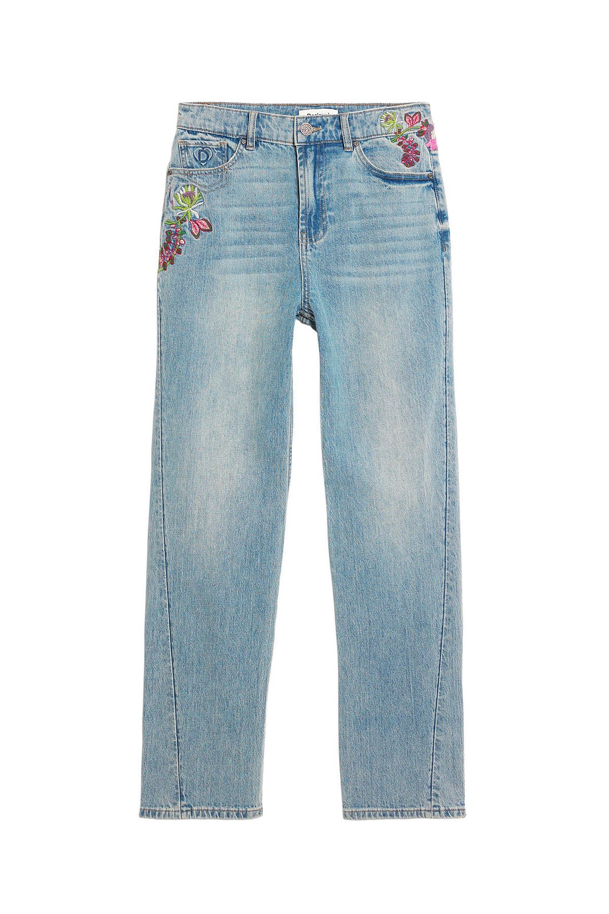 Desigual Women's Straight floral jeans view 4 — MAYCSS fashion products