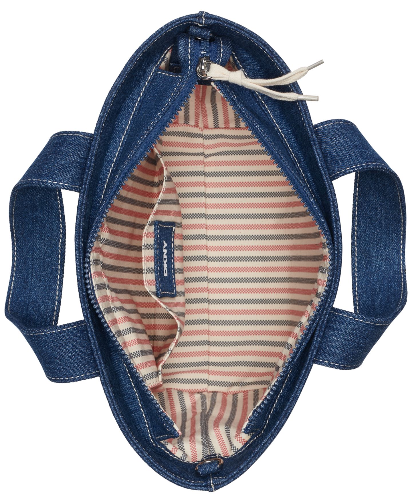 Женская сумка DKNY Brady Large Crossbody Handbag, цвет: Синий / Натуральный — фото 4