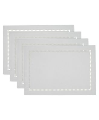 Laser-Cut Hemstitch Placemats, Set of 4