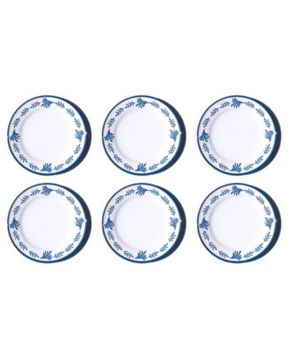 Medallion Flower NewWave Melamine Dinner Plates, Set of 6