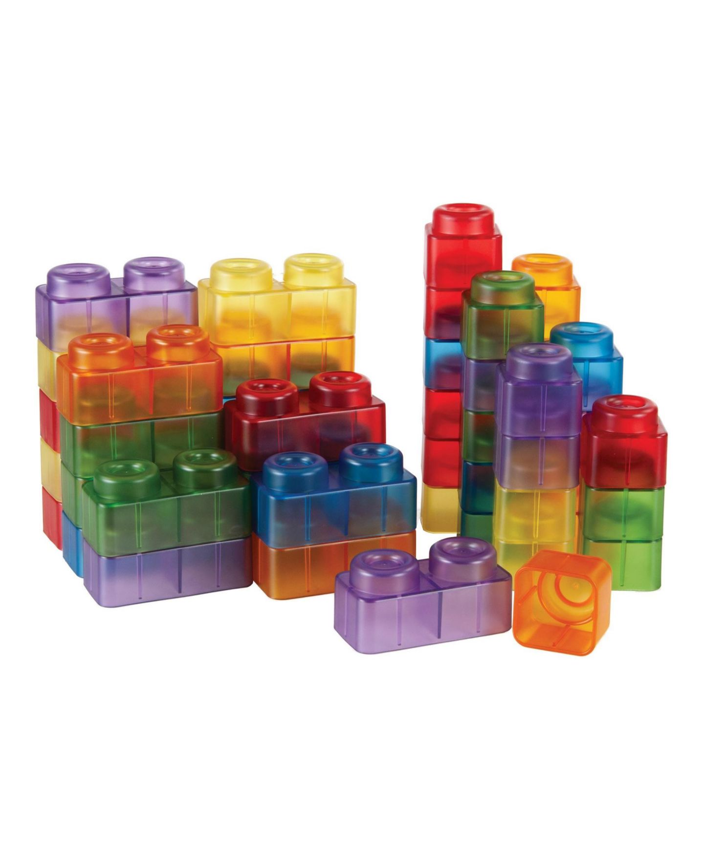 Детские конструкторы Kaplan Early Learning Translucent Soft Blocks - 80 Pieces, цвет: Assorted Pre-Pack — фото 5