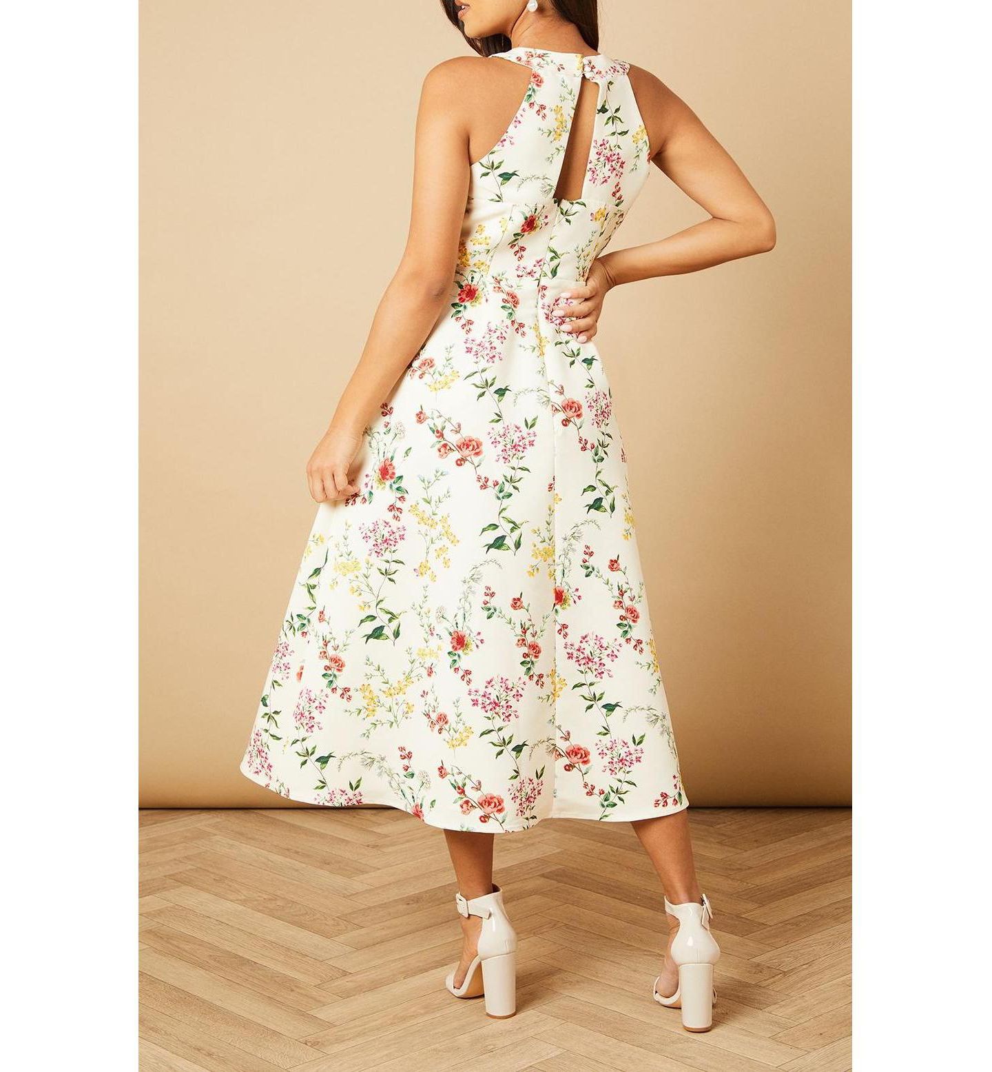 Женское платье Oasis Ottoman Twill Halter Midi, цвет: Слоновая кость — фото 7