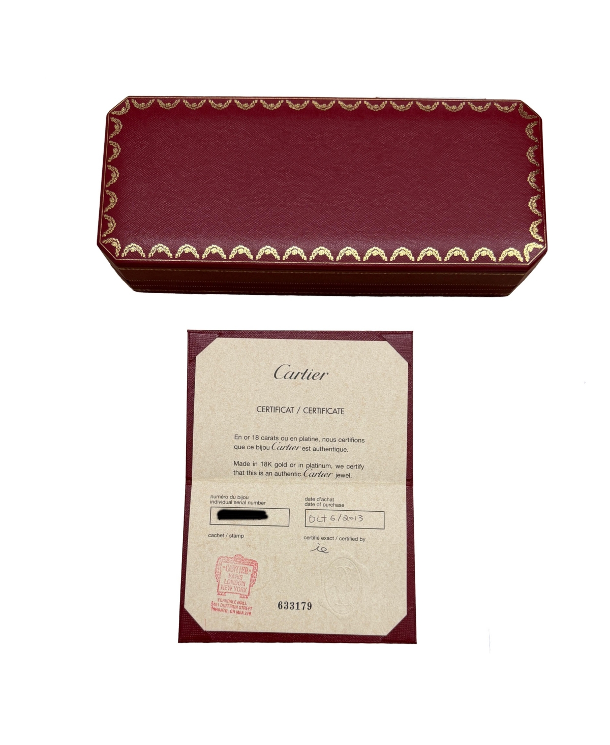 Pre-Owned Cartier 3-Tone Gold Pearl Trinity Bracelet