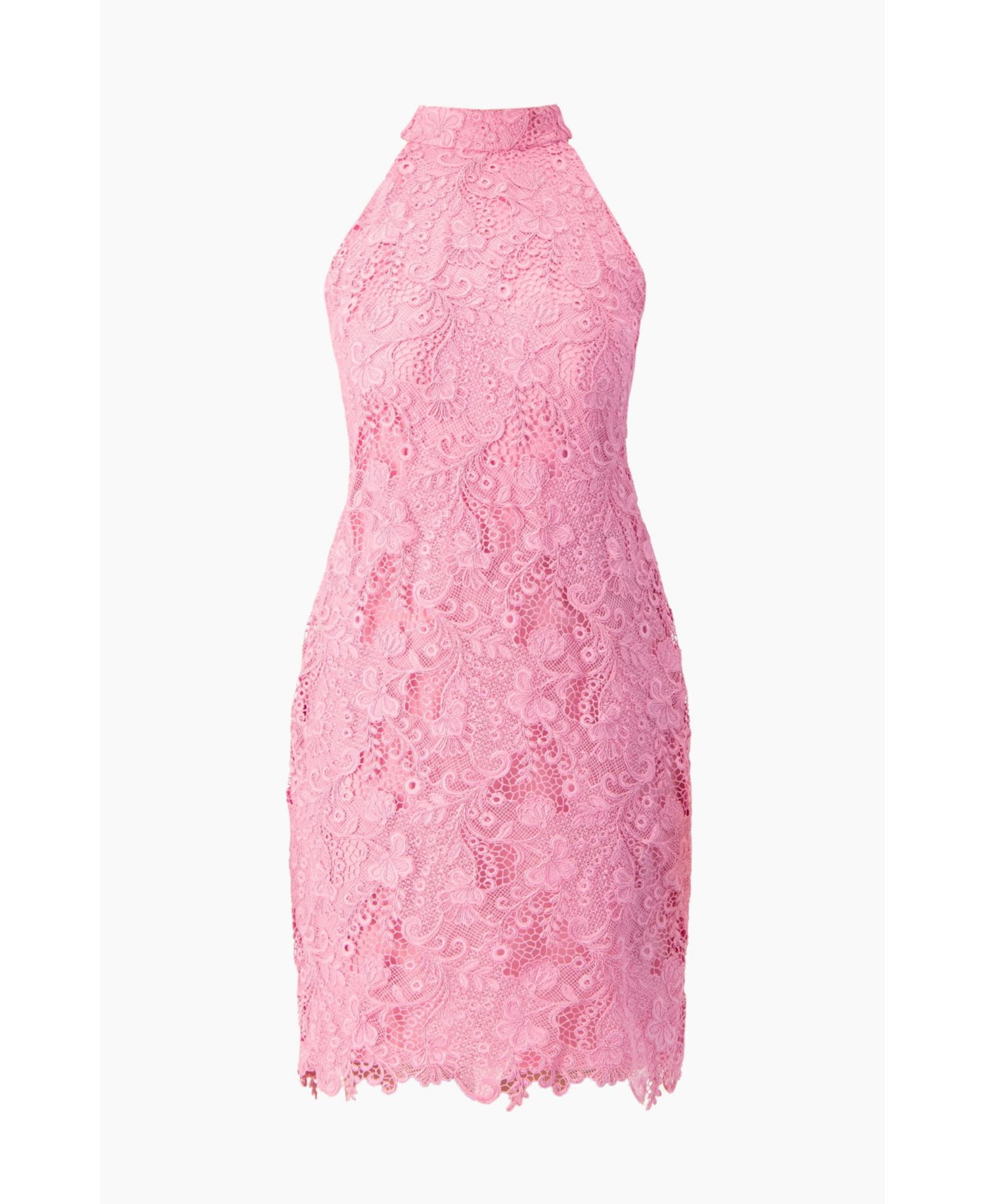 Women's Lace Halter Bow Mini Dress